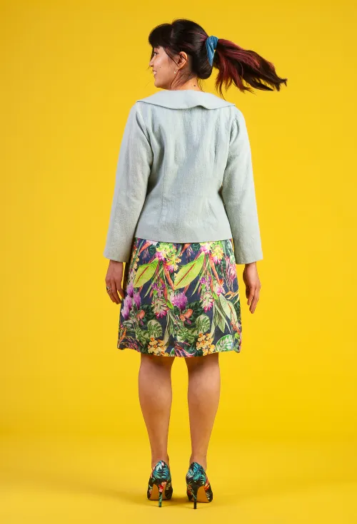 Tropical Linen Jacket Duckegg